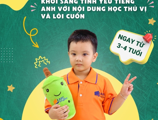 MUỐN CON CÓ NỀN TẢNG TIẾNG ANH VỮNG CHẮC NGAY TỪ BÉ? CHỌN NGAY ABC ENGLISH MÔI TRƯỜNG TIẾNG ANH CHUẨN QUỐC TẾ DÀNH CHO CÁC BÉ TỪ 3 TUỔI TRỞ LÊN